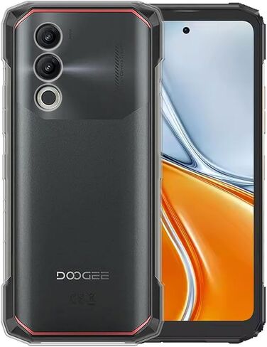 حافظة لهاتف Doogee Blade 20 Turbo + واقي شاشة زجاجي مقسى - غطاء حماية من مادة TPU من السيليكون الشفاف الناعم المرن المقاوم للصدمات (شفاف) in Saudi Arabia