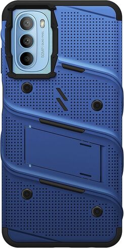 ZIZO Bolt Bundle for Moto g 5G (2022) Case with Screen Protector Kickstand Holster Lanyard - Blue in Saudi Arabia