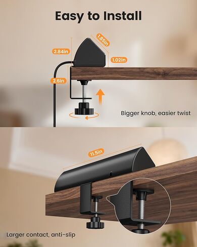 SURAIELEC Desk Clamp Power Strip with 5 Outlets, 40W Total Fast Charging Station, 4 PD 20W USB-C & 2 USB-A Ports, 900J Surge Protector, Fit 1.97 in Desk Edge Mount, 45° Flag Plug, 6 ft Extension Cord in Saudi Arabia