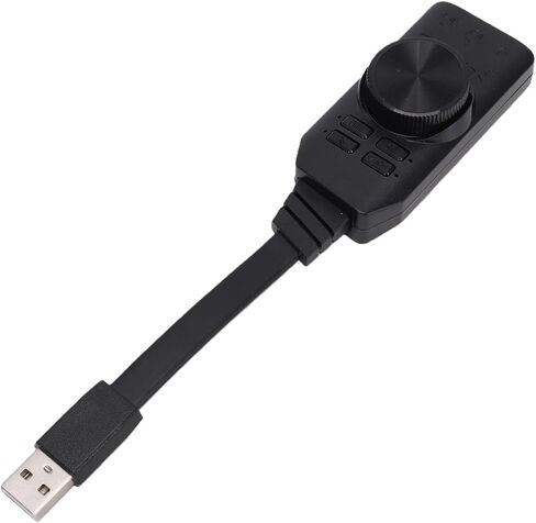 Diyeeni USB Sound Card, External Stereo Sound Card with Volume Control, Mic Mute, USB to 3.5mm Jack Audio Adapter for Window, PC, Laptop, Desktop, Headset, and More in Saudi Arabia