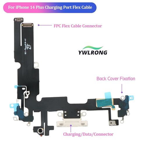 for iPhone 14 Plus Charging Port for iPhone 14 Plus Dock Connector Replacement USB Charger Board Flex Cable Assembly Accessories with Repair Tools(White) in Saudi Arabia