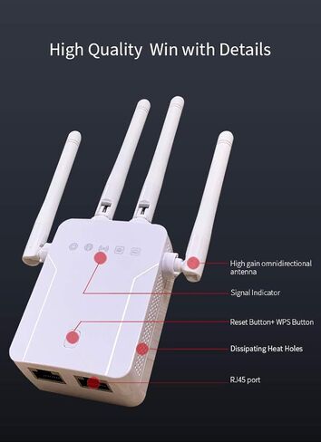 WiFi Extender-1 500 sq ft 2.4/5GHz 802.11 N/AC Ethernet Male RJ45 Repeater in Saudi Arabia