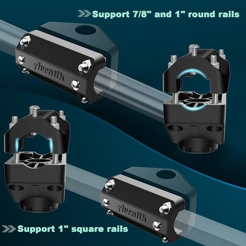 Rail Mount Adapter for Side Deck Mounting Bracket, Fit 7/8" & 1" Round/1" Square Rails Compatible with Scotty Accessories. (Rail Mount Adapter) in Saudi Arabia