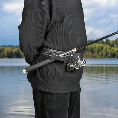 3rd Hand Rod Holder - Adjustable Belt Fishing Rod Holder for Fly Fishing Bank Fishing Belt Wading Accessories in Saudi Arabia