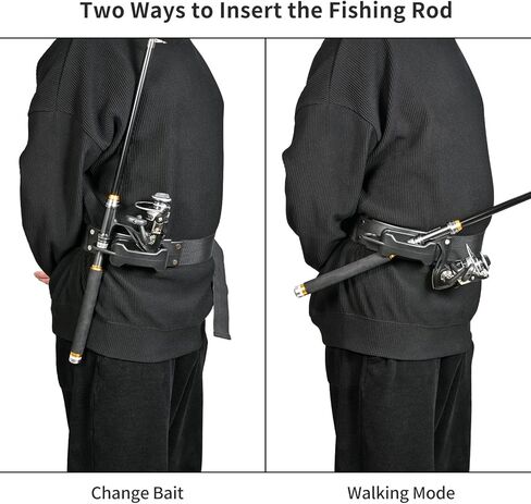 3rd Hand Rod Holder - Adjustable Belt Fishing Rod Holder for Fly Fishing Bank Fishing Belt Wading Accessories in Saudi Arabia
