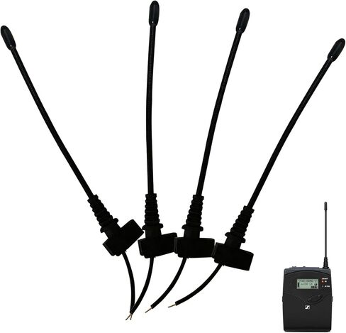 （4PK） Antenna for Sennheiser EW100G2/100G3 Wireless Microphone/IEM Bodypack Transmitter Receiver, Antenna Frequency Covered 460-999 MHz, Replace for Sennheiser EW100G2/100G3 Antenna in Saudi Arabia