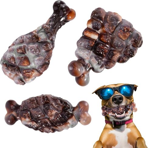 YINEYA Tough Dog Toys for Aggressive Chewers Large Breed, Dog Chew Toys for Aggressive Chewers, Indestructible Dog Toys for Large Dogs, Durable Dog Toys, Squeaky Dog Toys, Rubber Heavy Duty Dog Ball in Saudi Arabia