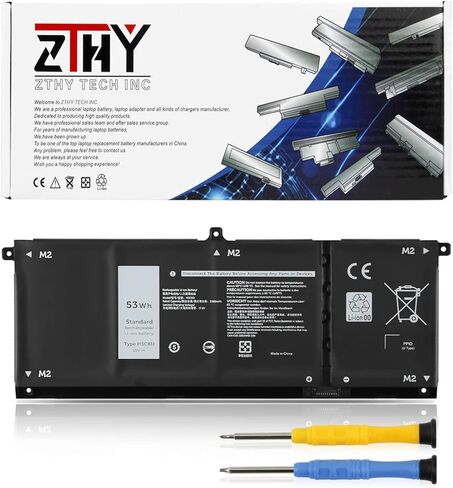 53Wh H5CKD Laptop Battery for Dell Inspiron 5400 5406 7405 7300 7306 7500 7506 2-in-1 Silver 5300 5301 5401 5402 5408 5409 5501 5502 5508 5509 Latitude 3410 3510 3120 3140 Vostro 5300 5301 5502 4-Cell in Saudi Arabia