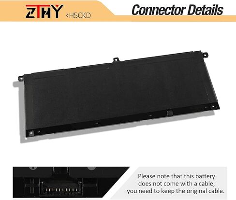 53Wh H5CKD Laptop Battery for Dell Inspiron 5400 5406 7405 7300 7306 7500 7506 2-in-1 Silver 5300 5301 5401 5402 5408 5409 5501 5502 5508 5509 Latitude 3410 3510 3120 3140 Vostro 5300 5301 5502 4-Cell in Saudi Arabia