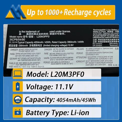 45Wh L20M3PF0 L20C3PF0 Laptop Battery Replacement for Lenovo K14 S14 V14 V15 V17 G2-ITL G3-IAP G3-ABA IdeaPad 3-14ITL6 3-15ITL6 3-17ITL6 3-14ADA6 3-15IAU7 3-14ALC6 3-17ADA6 in Saudi Arabia