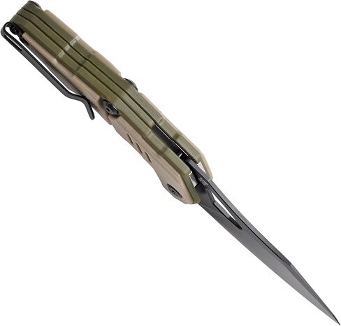 سكين قابل للطي Hightron Spectron M390، مصمم بواسطة NOC Knives، جيب شفرة Sheepsfoot مقاس 3.05 بوصة EDC، زعنفة أمامية، خفيف الوزن 2.61 أونصة، مقبض من ألياف النايلون الكاكي، 2026 هدية للتخييم والصيد والتنزه التكتيكي in Saudi Arabia