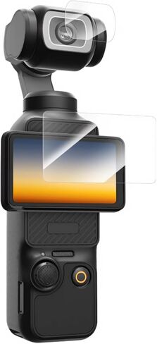 مجموعة أفلام من الزجاج المقوى متوافقة مع DJI Osmo Pocket 4 - صلابة 9H، حافة 2.5D، صندوق أدوات تثبيت (قطعة واحدة) in Saudi Arabia
