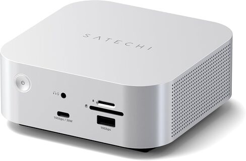 قاعدة إرساء Satechi Thunderbolt 5 CubeDock™، بسرعة 80 جيجابت في الثانية/120 جيجابت في الثانية (متوافقة مع USB4 v2)، حاوية NVMe SSD مدمجة، شحن 140 وات، شاشات متعددة تصل إلى 8K، 2.5 جيجابت في الثانية، USB-C/A بسرعة 10 جيجابت في الثانية، تبريد نشط، فضي in Kuwait
