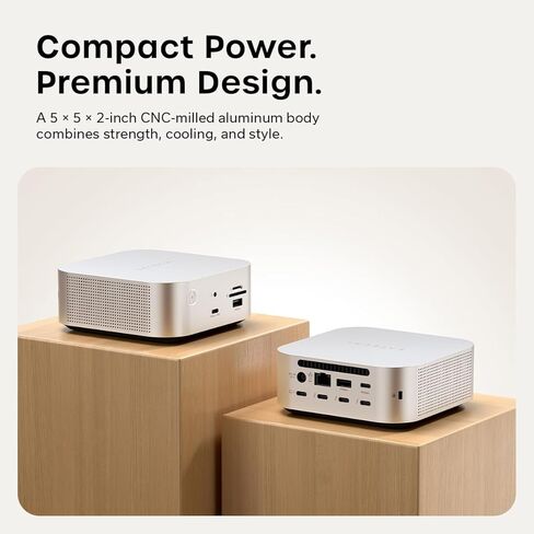 قاعدة إرساء Satechi Thunderbolt 5 CubeDock™، بسرعة 80 جيجابت في الثانية/120 جيجابت في الثانية (متوافقة مع USB4 v2)، حاوية NVMe SSD مدمجة، شحن 140 وات، شاشات متعددة تصل إلى 8K، 2.5 جيجابت في الثانية، USB-C/A بسرعة 10 جيجابت في الثانية، تبريد نشط، فضي in Kuwait