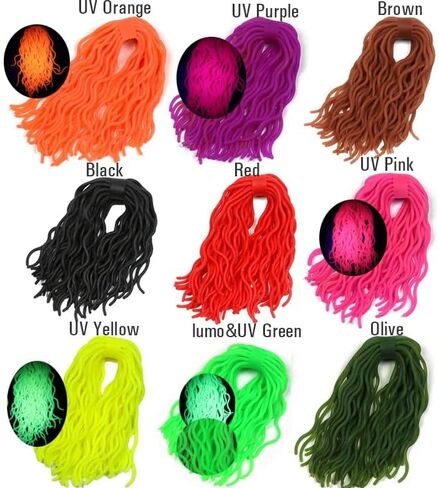 120pcs Soft Worm Body Squirmy Wormy Fly Tying Material San Juan Worm Earthworm Lure Baits Body for Trout Flies 2 Colors, Each Color 60pcs in Saudi Arabia