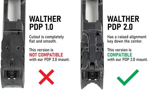 لوحة تركيب النقطة الحمراء من سلسلة Monstrum 7075 لمسدسات Walther PDP 2.0 | متوافق مع النقاط الحمراء لبصمة RMR in Saudi Arabia