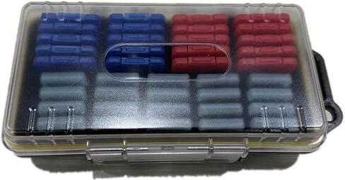 36 Slots SD Card Case with 36 Individual Transparent Plastic Memory Card Cases for 36x SD SDXC SDHC Cards,Water-Resistant Anti-Shock Camera SD Card Holder Organizer Storage with Carabiner & Labels in Saudi Arabia