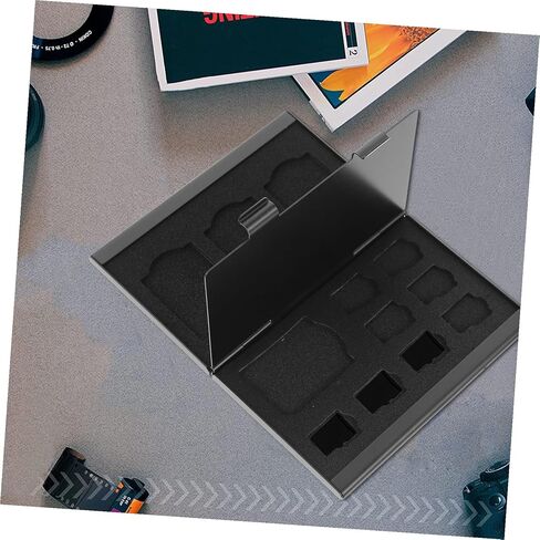 Memory Card Storage Case and Holder for Travel, Waterproof Card Carrying Box, Black Pp Material Protective Organizer for Electronics in Saudi Arabia