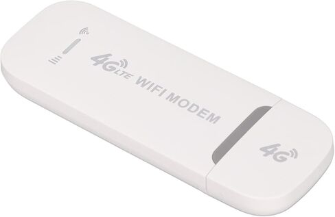 موجه مودم Pomya 4G LTE USB WiFi، نقطة اتصال محمولة عالية السرعة 150 ميجا بت في الثانية، توصيل وتشغيل جهاز إنترنت محمول صغير للمكتب المنزلي، يدعم بطاقة SIM و8-10 مستخدمين، أبيض in Saudi Arabia