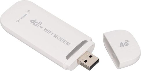 موجه مودم Pomya 4G LTE USB WiFi، نقطة اتصال محمولة عالية السرعة 150 ميجا بت في الثانية، توصيل وتشغيل جهاز إنترنت محمول صغير للمكتب المنزلي، يدعم بطاقة SIM و8-10 مستخدمين، أبيض in Saudi Arabia