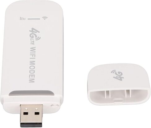موجه مودم Pomya 4G LTE USB WiFi، نقطة اتصال محمولة عالية السرعة 150 ميجا بت في الثانية، توصيل وتشغيل جهاز إنترنت محمول صغير للمكتب المنزلي، يدعم بطاقة SIM و8-10 مستخدمين، أبيض in Saudi Arabia