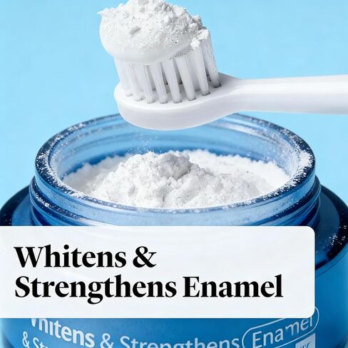 Hydroxyapatite Teeth Whitening Powder - Gentle Whitening Formula with Pap No Sensitivity Toothpaste, Enamel Safe Powder for Removing Coffee, Tea, Food, Wine Stains(1PC/1.23 oz) in Saudi Arabia