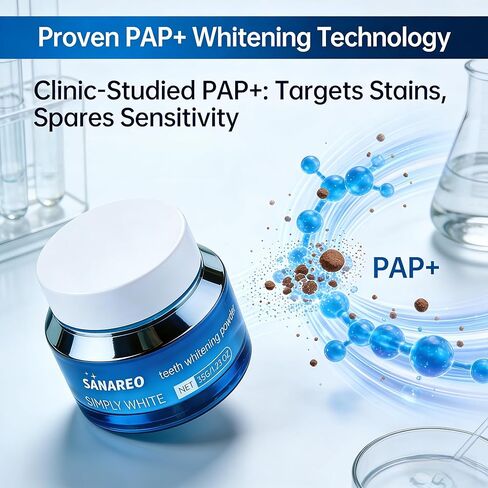 Hydroxyapatite Teeth Whitening Powder - Gentle Whitening Formula with Pap No Sensitivity Toothpaste, Enamel Safe Powder for Removing Coffee, Tea, Food, Wine Stains(1PC/1.23 oz) in Saudi Arabia