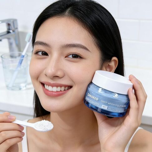 Hydroxyapatite Teeth Whitening Powder - Gentle Whitening Formula with Pap No Sensitivity Toothpaste, Enamel Safe Powder for Removing Coffee, Tea, Food, Wine Stains(1PC/1.23 oz) in Saudi Arabia