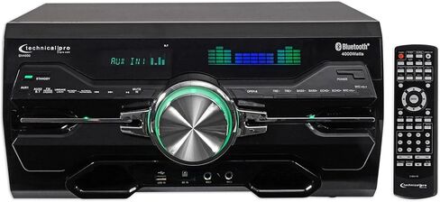 Technical Pro Professional 4000w Receiver/Amplifier/DVD Player Bluetooth/USB/FM Bundle with Pair Rockville HC55 Black 5.25" 300 Watt in-Ceiling Home Theater Speakers 8 Ohm in Saudi Arabia