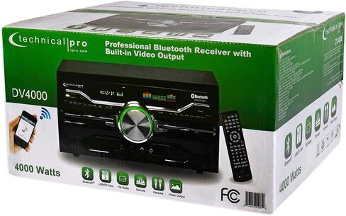 Technical Pro Professional 4000w Receiver/Amplifier/DVD Player Bluetooth/USB/FM Bundle with Pair Rockville HC55 Black 5.25" 300 Watt in-Ceiling Home Theater Speakers 8 Ohm in Saudi Arabia