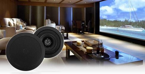 Technical Pro Professional 4000w Receiver/Amplifier/DVD Player Bluetooth/USB/FM Bundle with Pair Rockville HC55 Black 5.25" 300 Watt in-Ceiling Home Theater Speakers 8 Ohm in Saudi Arabia