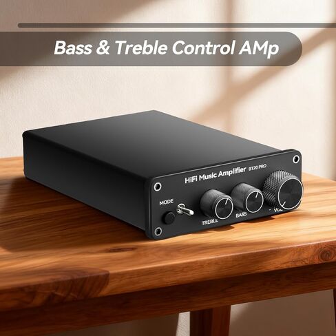 BT20A Pro Stereo Amplifier, 300W x2 Mini Class D Amp Receiver, 2 Channel Home Audio Component Amplifiers for Passive Speakers, for Indoor/Outdoor/Garage/Ceiling/Bookshelf Speaker in Saudi Arabia