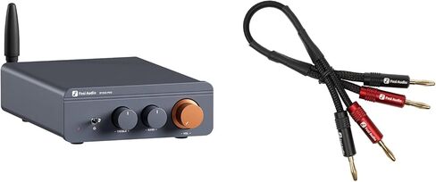 Fosi Audio 14AWG سلك مكبر صوت مجدول 0.9 قدم وFosi Audio BT20A Pro Bluetooth 5.0 مضخم صوت، 300 وات × 2 مضخم صوت لاسلكي in Saudi Arabia