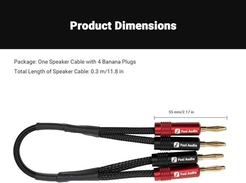 Fosi Audio 14AWG سلك مكبر صوت مجدول 0.9 قدم وFosi Audio BT20A Pro Bluetooth 5.0 مضخم صوت، 300 وات × 2 مضخم صوت لاسلكي in Saudi Arabia