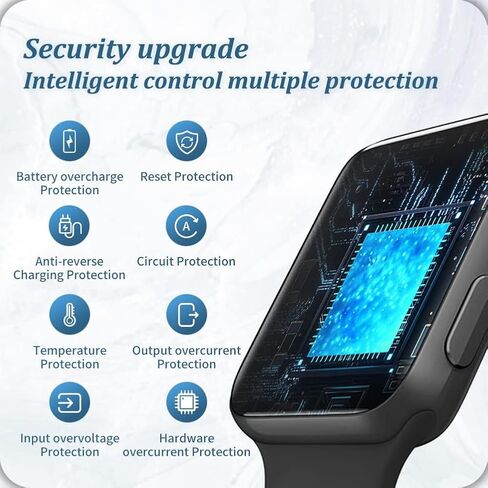 بطارية بديلة لساعة Apple Watch Series 4 مقاس 40 ملم (2026 جديدة مطورة) 224.9 مللي أمبير في الساعة A2058 A1975 A1977 مع أجزاء إصلاح + دليل التثبيت + غطاء خلفي لاصق in Kuwait