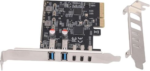 بطاقة توسيع Sorandy PCIe USB 3.2 Gen 2، موزع USB بسرعة 10 جيجابت في الثانية و5 منافذ مع 3 C وA، مثالية لسطح المكتب SSD والنسخ الاحتياطي لبيانات محطة العمل وسماعات الواقع الافتراضي in Kuwait