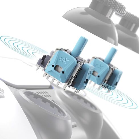 eXtremeRate eXhall Digital Calibrable Hall Effect Thumbstick Kit for PS5 Controller, 3D Joystick Analog Stick Sensor Module Kit & Thumbsticks for PS5 Controller with Calibrate FPC Board - Blue 80gf in Saudi Arabia