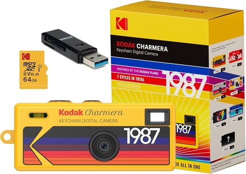 Kodak Charmera Key Chain Digital Camera (Blind Box) with 64GB Memory Card and 2-in-1 USB 3.0 Card Reader Bundle (3 Items) in Saudi Arabia