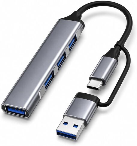 موزع USB C 4 منافذ، محول USB C إلى USB متعدد المنافذ، محور USB 3.0 من الألومنيوم، التوصيل والتشغيل، متوافق مع MacBook وiMac والكمبيوتر المحمول وiPad والكمبيوتر الشخصي - نمط Prime in Kuwait