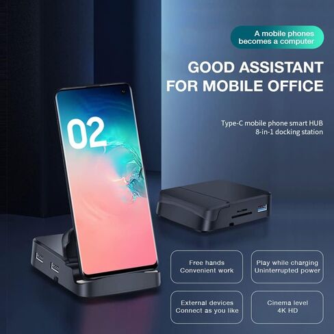 قاعدة إرساء GKI 7 في 1 USB-C مع HDMI 4K، ومحول من الهاتف إلى التلفزيون، ومحور متعدد المنافذ لهواتف Samsung DeX، وهواتف Android، ووضع DP Alt in Kuwait