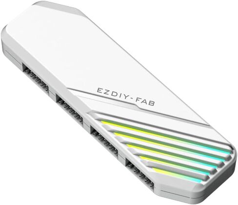 EZDIY-FAB MH01 موزع USB 2.0 داخلي 9 دبابيس، توسيع رأس USB 4 منافذ، موزع USB يعمل بالطاقة SATA مع وصلة طاقة وبيانات مدمجة من النوع C، حامل مغناطيسي، تصميم مضغوط لـ AIO، محور RGB-أسود in Saudi Arabia
