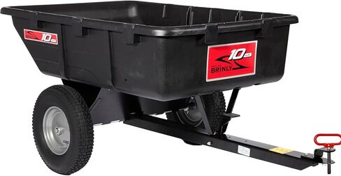 Brinly 10 cu.ft. 650lb Heavy Duty Tow-Behind Poly Utility Cart & Dump Trailer with Compression Molded Bed & Built-in Zerk Fitting Wheel Bearings in Saudi Arabia