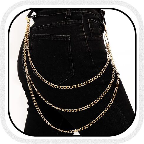 Zehope Layered Pant Chains Goth Chains Trousers Wallet Chain Jewelry for Men and Women in Saudi Arabia