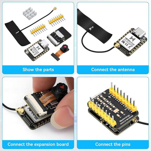 W11 ESP32S3 Mini Module Sense Kit ESP32 OV3660 Cam معالج ثنائي النواة، فلاش 16 ميجابايت 8 ميجابايت PSRAM متعدد الوظائف GPIO Pins واجهة غنية مستشعر درجة الحرارة على اللوحة، للمنازل الذكية، IoT إلخ in Kuwait