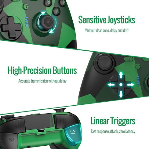 BETMI for Wireless Xbox Controller with Macro Programmable/Turbo/Remappable/Dual Vibration/with Adapter, 2.4GHz Gamepad Compatible with Xbox One, Xbox Series X/S, PC (Green) in Saudi Arabia