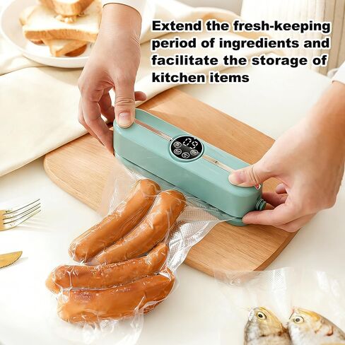 3-in-1 Handheld Vacuum Sealer Machine for Bags & Jars, Food Grade Vacuum Sealer with 10 Food-Safe Bags, Also Suitable for Inflating Swim Rings and Balls(White) in Saudi Arabia
