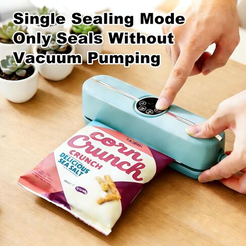 3-in-1 Handheld Vacuum Sealer Machine for Bags & Jars, Food Grade Vacuum Sealer with 10 Food-Safe Bags, Also Suitable for Inflating Swim Rings and Balls(White) in Saudi Arabia