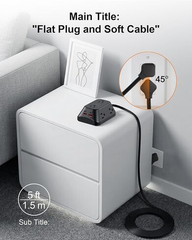 Desk Clamp Power Strip, Surge Protector with 6 AC Outlets and 4 USB Ports, Desk Mount Charging Station, Fit 1.97in Tabletop Edge Thick, 6FT Extension Cord, for Home Office Gaming Accessories in Saudi Arabia