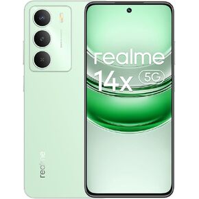 realme 14x 5G Smartphone 6+128GB, Carbon Black, 6.67-inch Screen, 120Hz Display, 5000mAh Battery, 50MP AI Camera, MediaTek Dimensity 6300, ArmorShell Protection, IP64 in Kuwait