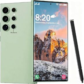 هاتف C24 Ultra غير مقفل هاتف ذكي 5G 8+256GB Android 14.0 هاتف خلوي 6.8 بوصة شاشة عالية الدقة/6800 مللي أمبير/ساعة مدمجة/يدعم 5G/بطاقات SIM مزدوجة/فتح الوجه/فتح بصمة الإصبع/نظام تحديد المواقع العالمي. (أخضر) in Kuwait